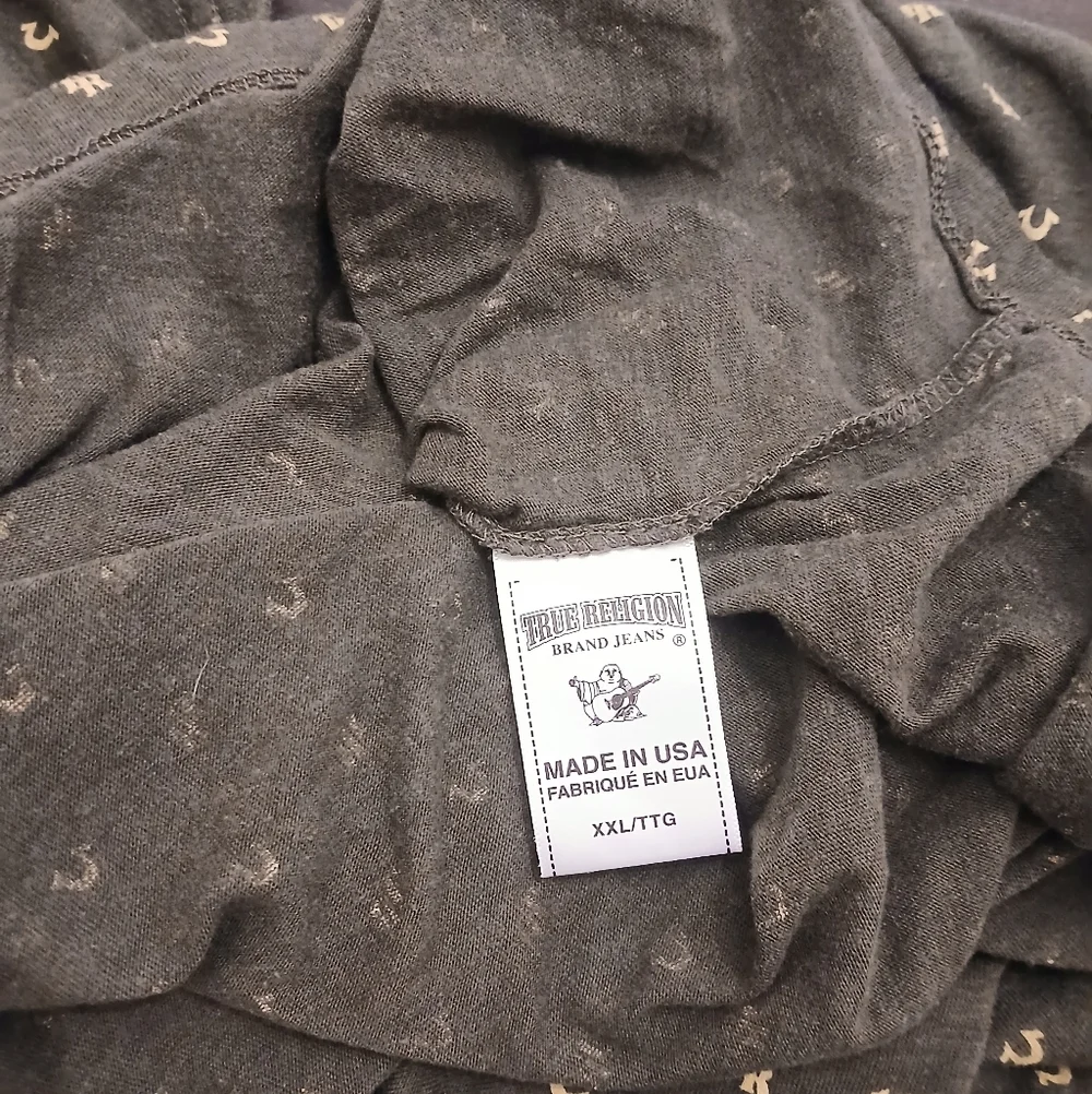 Vintage True Religion Monogram Olive Green Men's T-Shirt Size:2XL
